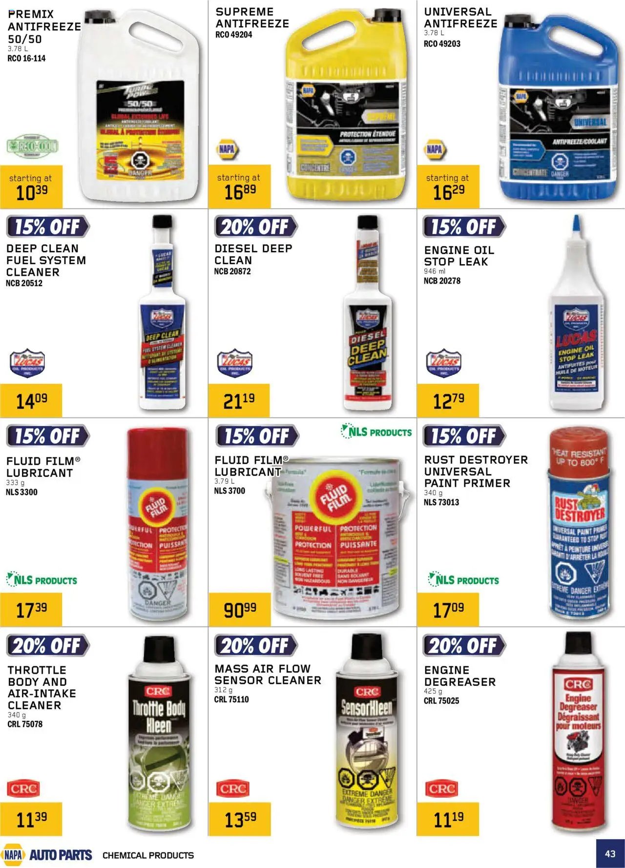 NAPA Auto Parts flyer from 01.10.2025 Real Deals