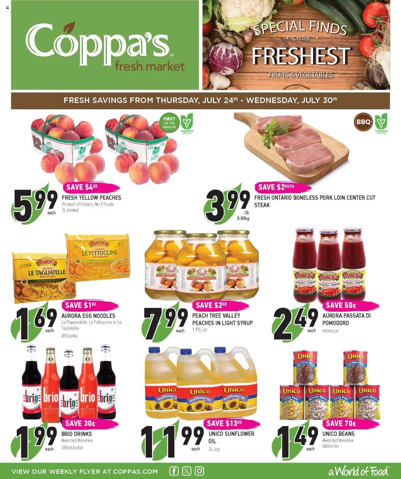 Coppas Fresh Market flyer from 24.07.2025 Weekly flyer / circulaire
