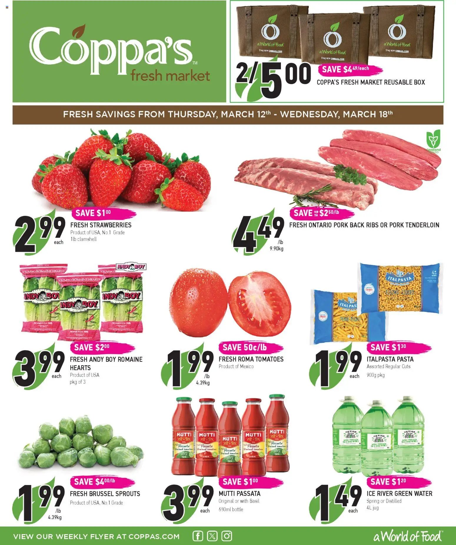 Coppas Fresh Market flyer from 12.03.2026 Coppas Fresh Market weekly flyer / circulaire (2026-03-12 - 2026-03-18) | 1