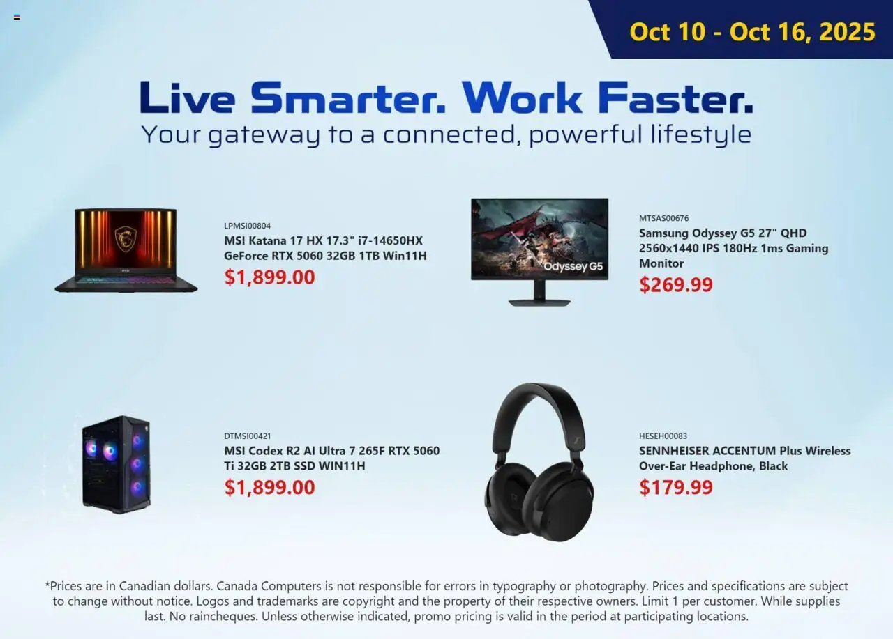 Canada Computers flyer from 10.10.2025 Weekly flyer