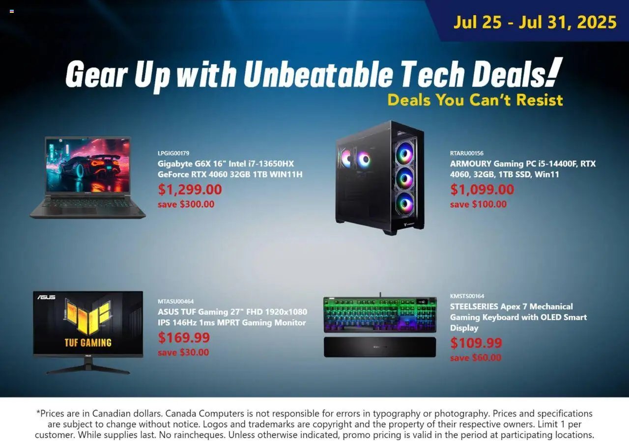 Canada Computers flyer from 25.07.2025 Weekly flyer