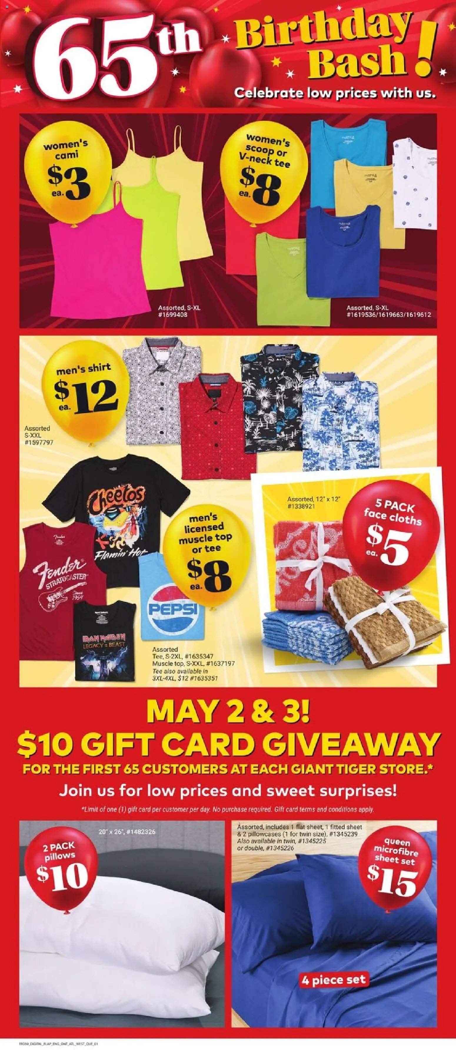 Giant Tiger flyer from 29.04.2026 Giant Tiger weekly flyer / circulaire