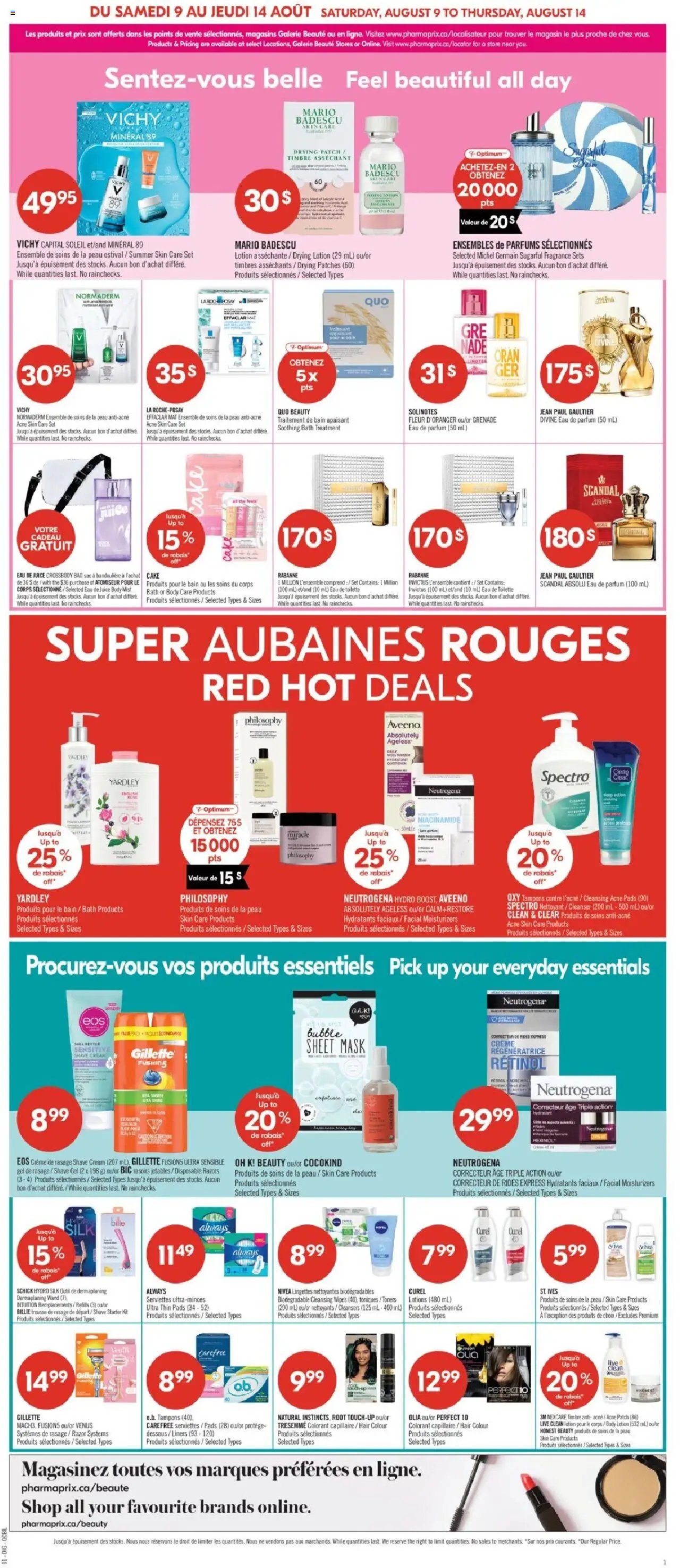 Pharmaprix flyer from 09.08.2025 Weekly flyer / circulaire