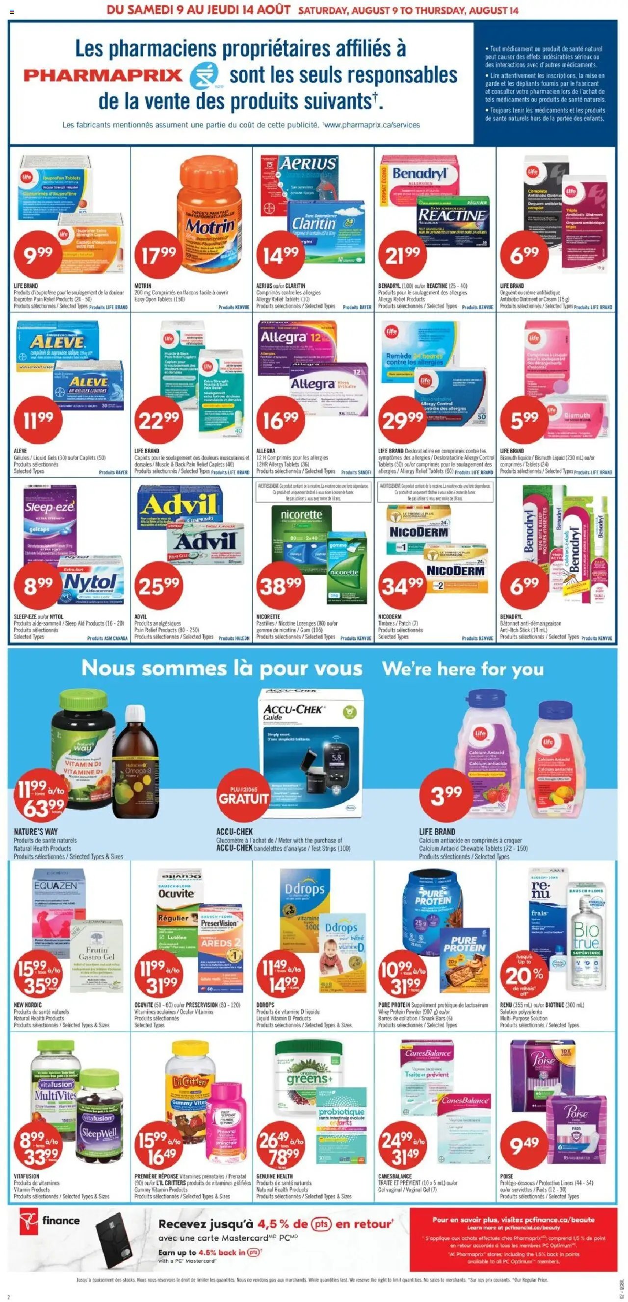 Pharmaprix flyer from 09.08.2025 Weekly flyer / circulaire