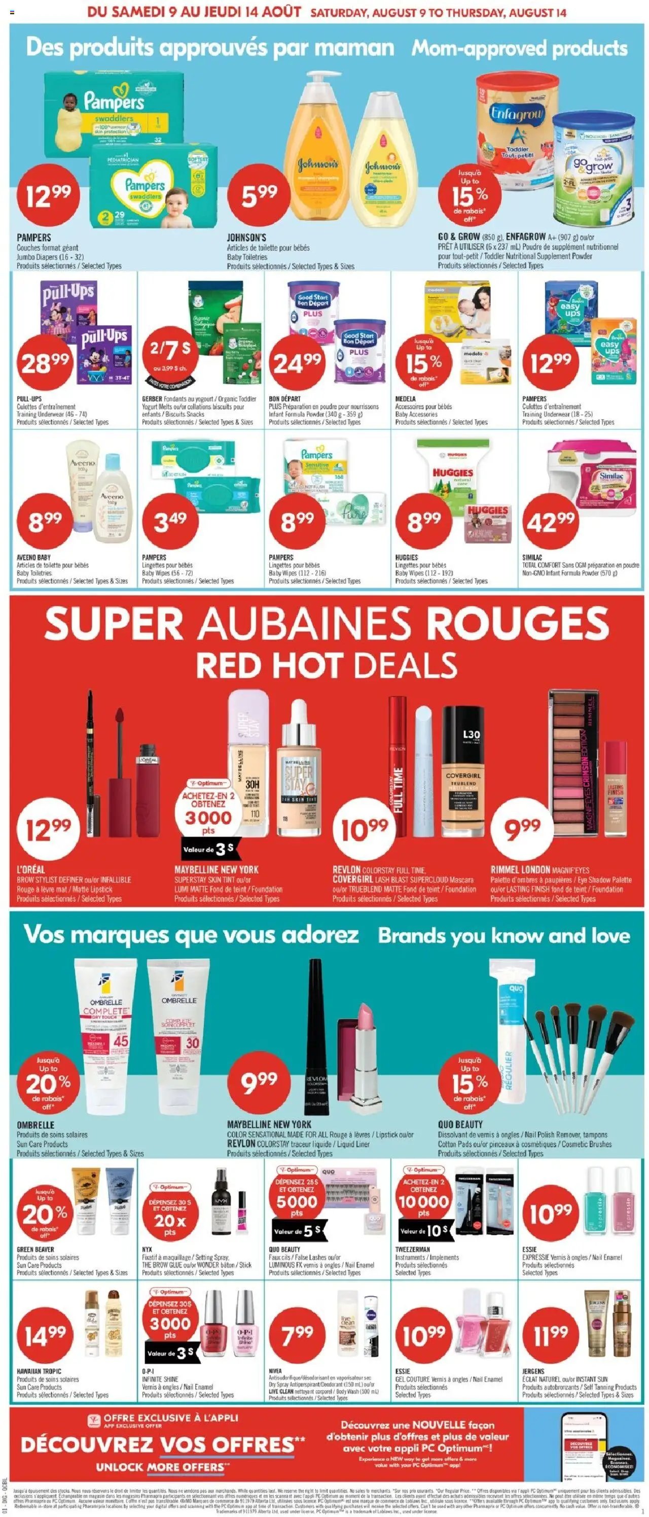 Pharmaprix flyer from 09.08.2025 Weekly flyer / circulaire