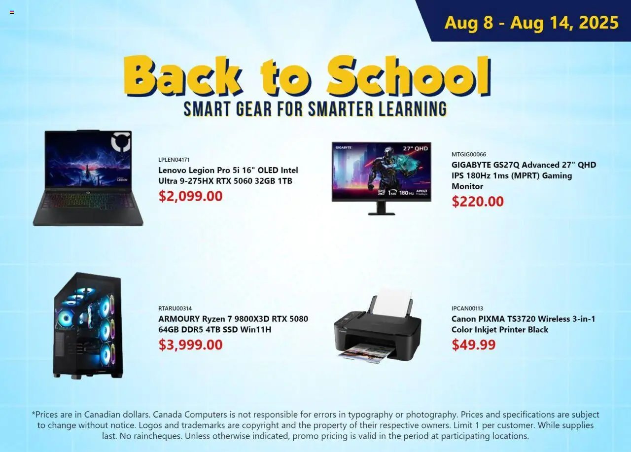 Canada Computers flyer from 08.08.2025 Weekly flyer