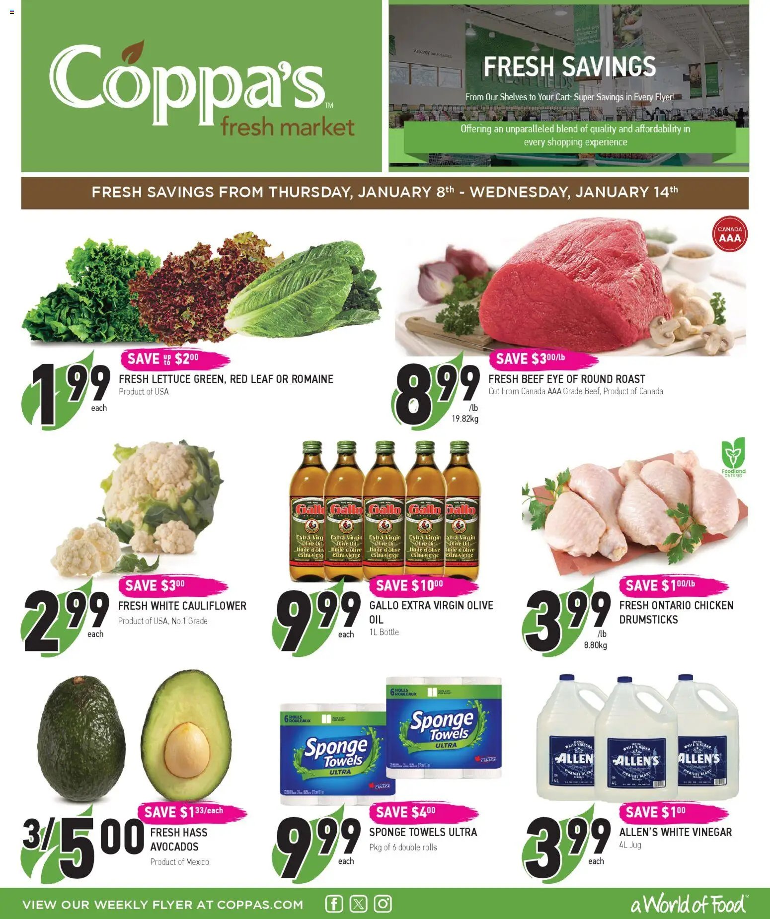 Coppas Fresh Market flyer from 08.01.2026 Weekly flyer / circulaire