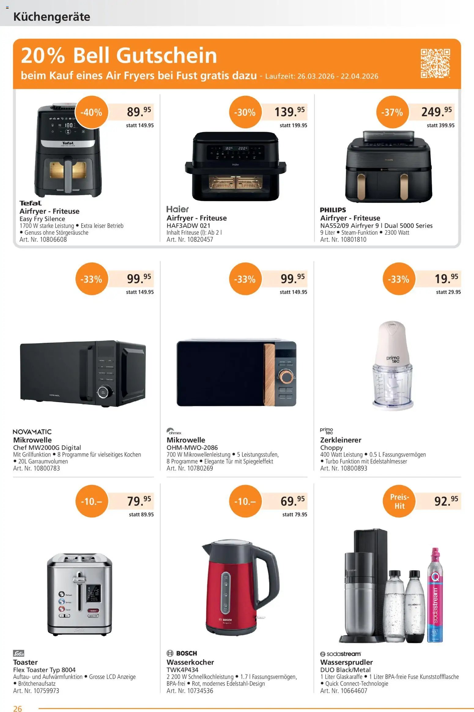 Fust aktion seit 23.03.2026 Fust aktionen (2026-03-23 - 2026-04-26)