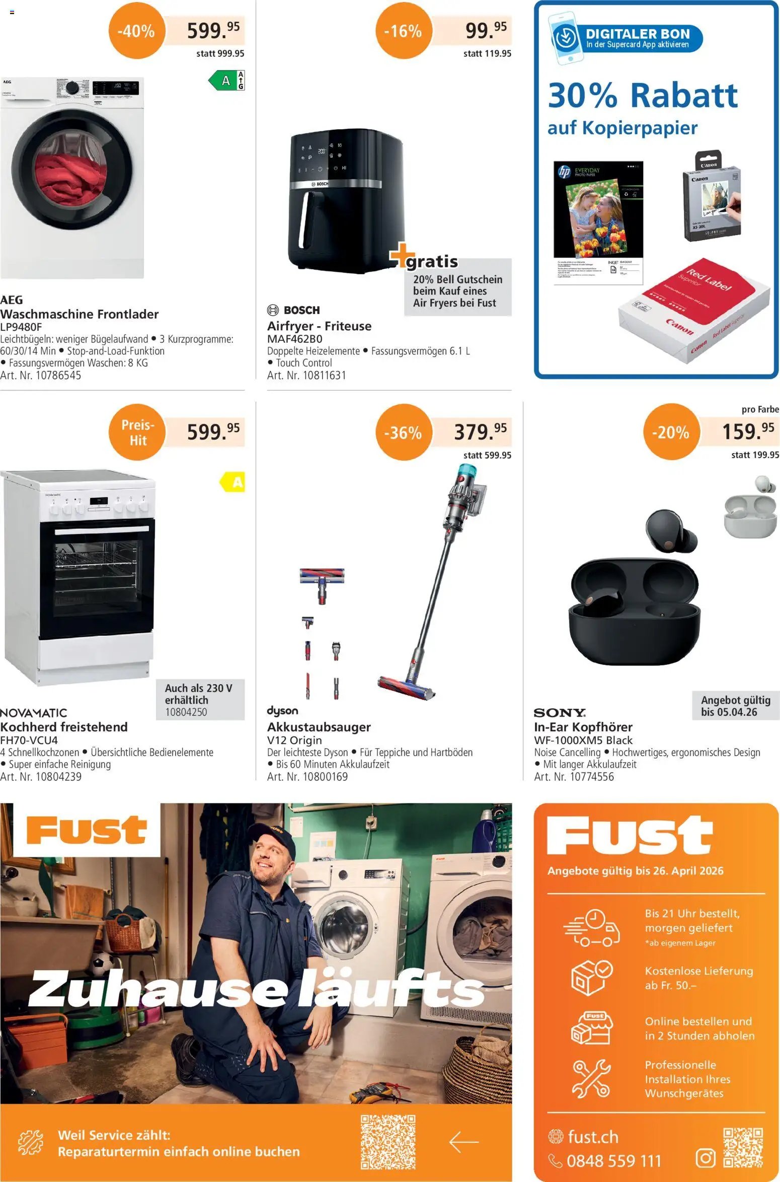 Fust aktion seit 23.03.2026 Fust aktionen (2026-03-23 - 2026-04-26)