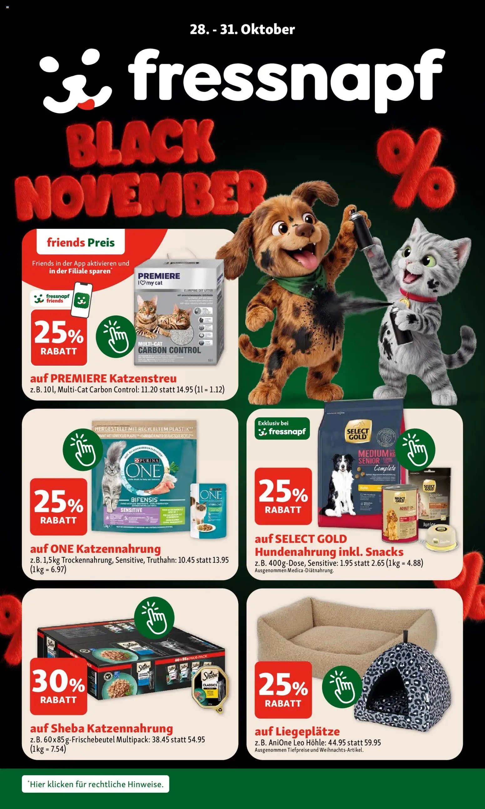 Fressnapf BLACK FRIDAY > Aktionen (28.10.2026) > Prospekt