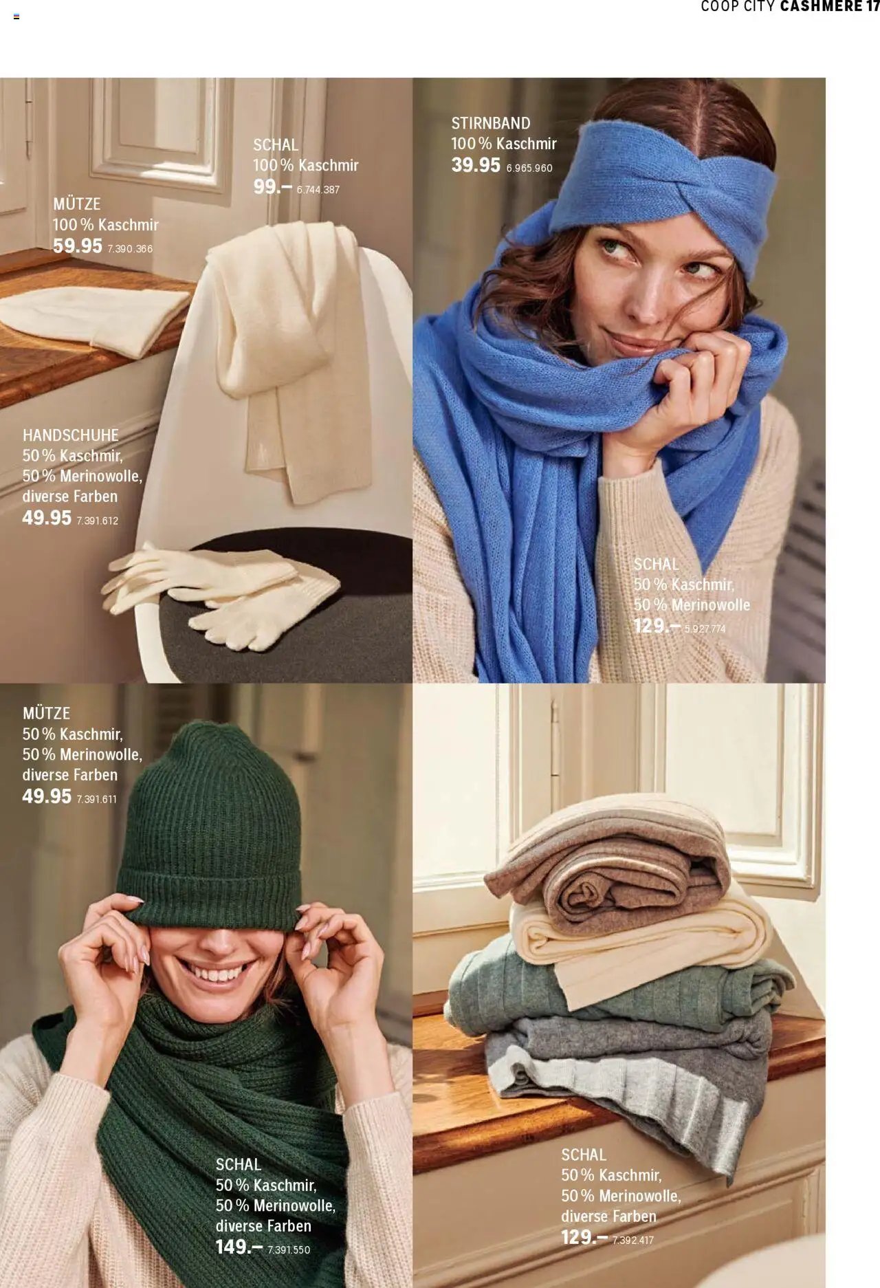 Coop City aktion seit 01.10.2025 Aktionen Cashmere Kollektion (2025-10-01)