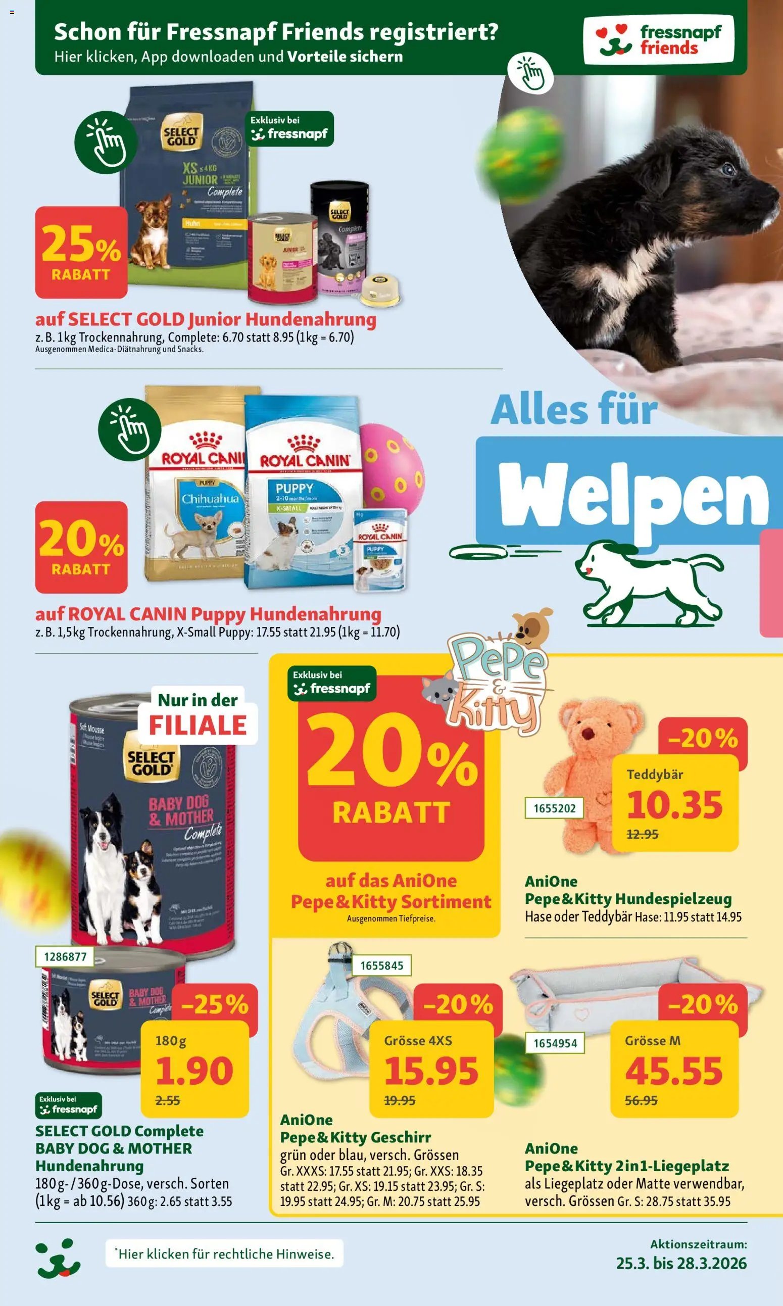 Fressnapf aktion seit 25.03.2026 Fressnapf aktionen (2026-03-25 - 2026-03-28)