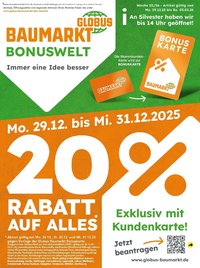 Globus Baumarkt prospekt seit 29.12.2025 Prospekt Homburg	