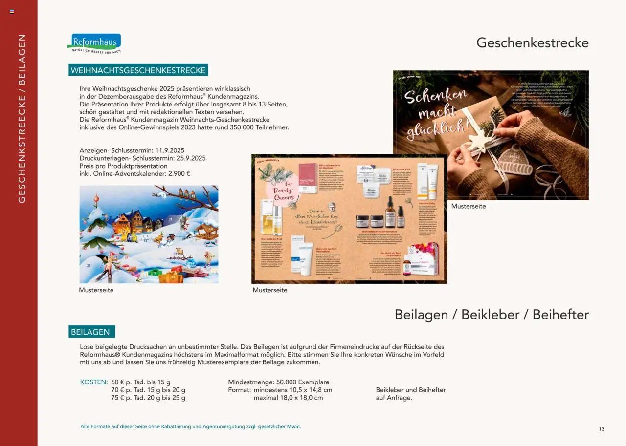 Reformhaus Bacher prospekt seit 01.01.2025 Themenplan 2025