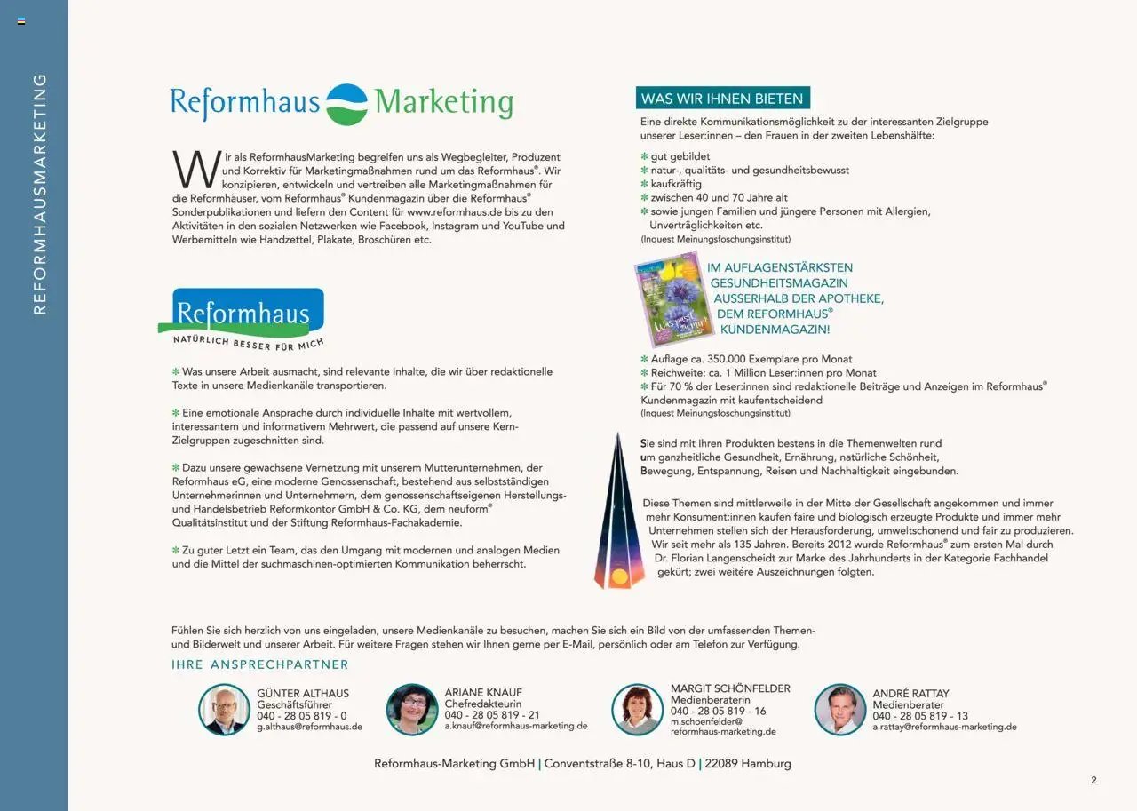 Reformhaus Bacher prospekt seit 01.01.2025 Themenplan 2025