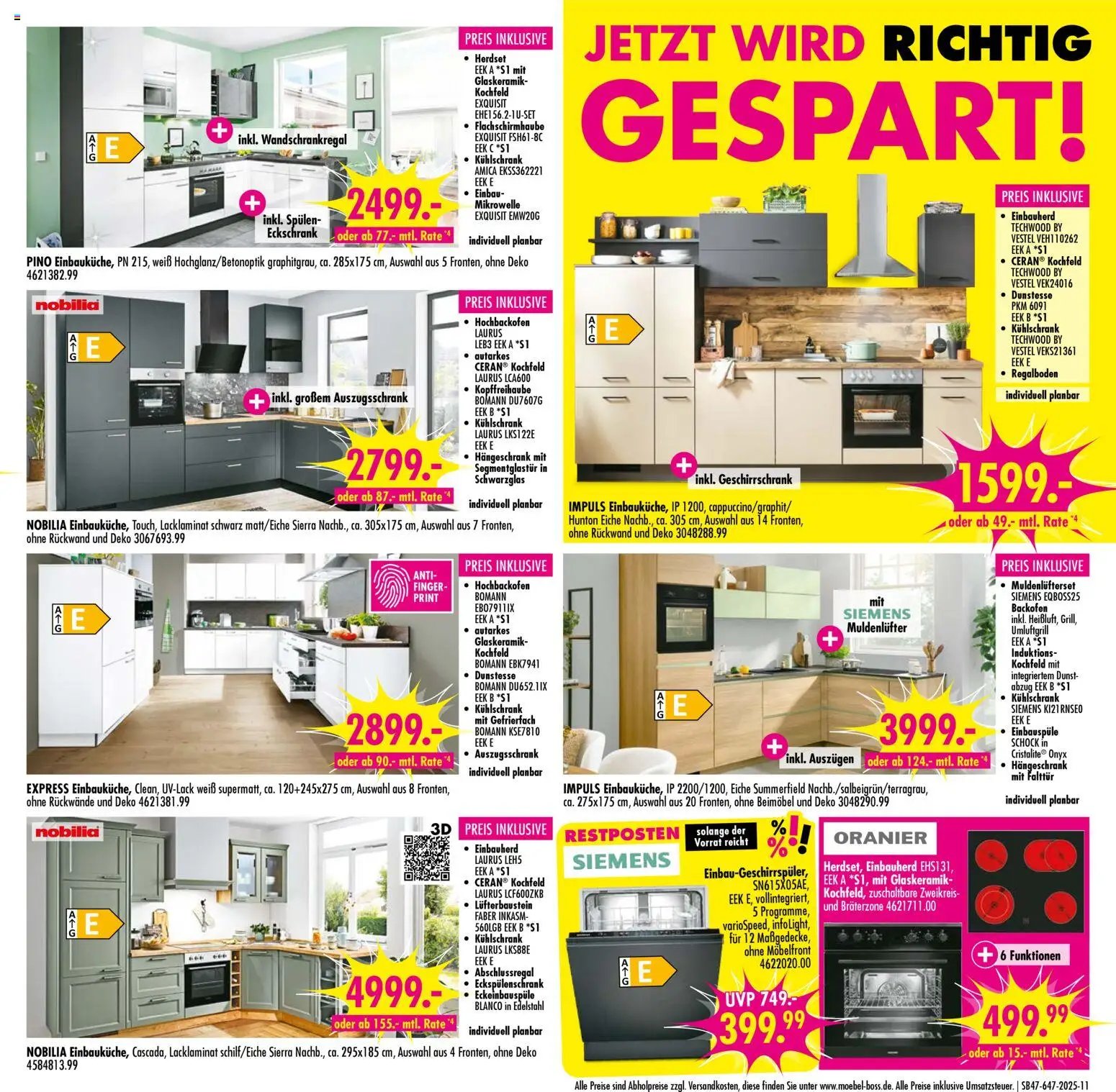 SB Möbel Boss prospekt seit 15.11.2025 Prospekt Neubrandenburg (2025-11-15 - 2025-11-21)