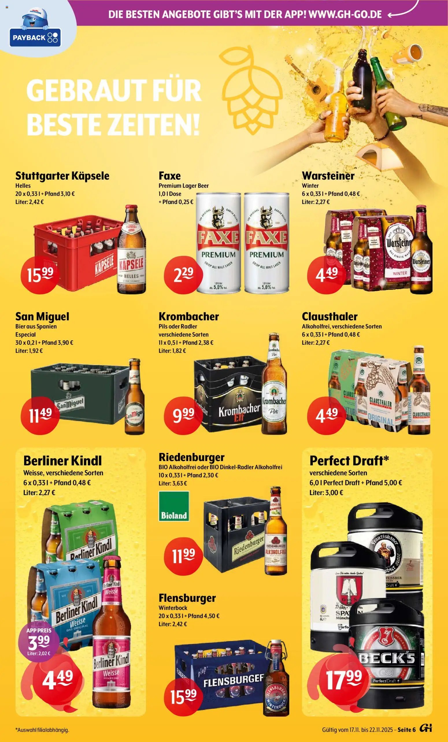 Trink und Spare prospekt seit 17.11.2025 Prospekt (2025-11-17 - 2025-11-22)