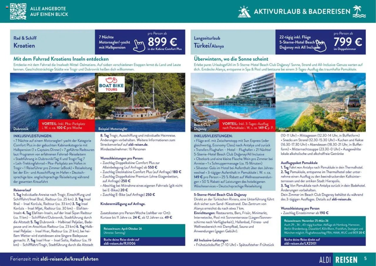 Aldi Reisen prospekt seit 01.09.2025 Unsere Traumreisen (2025-09-01 - 2025-10-31)