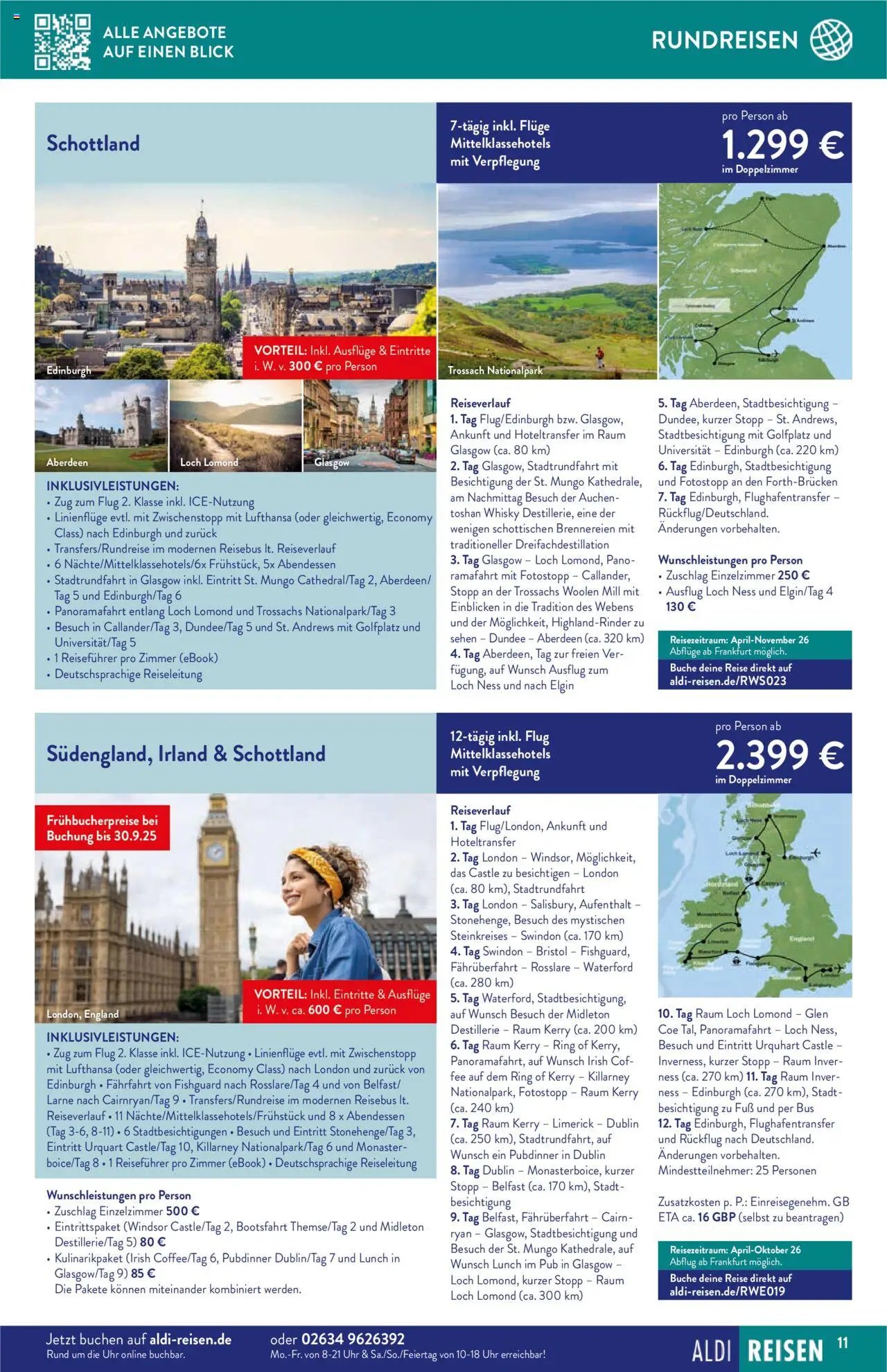 Aldi Reisen prospekt seit 01.09.2025 Reise-Highlights (2025-09-01 - 2025-09-30)