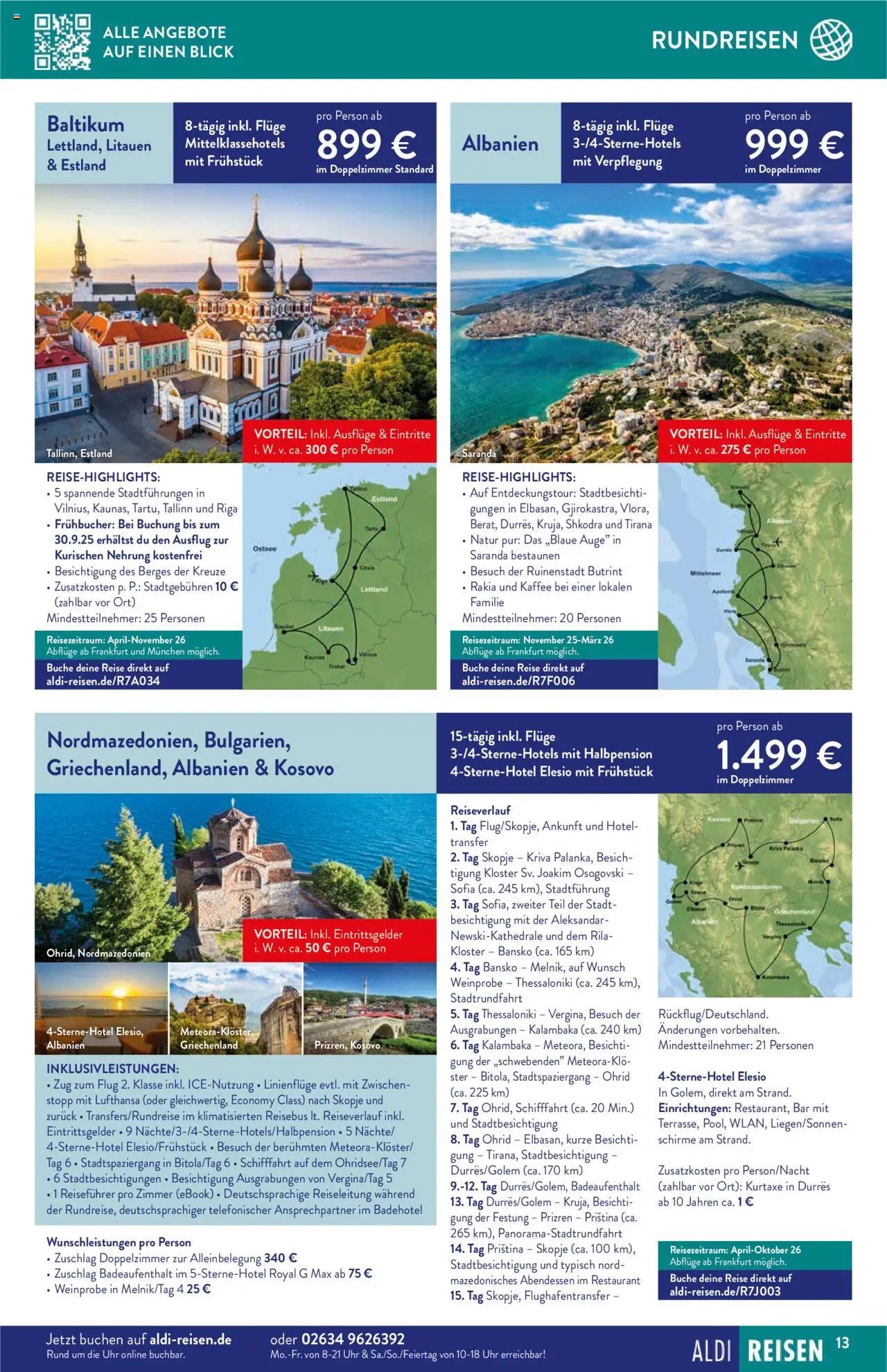 Aldi Reisen prospekt seit 01.09.2025 Reise-Highlights (2025-09-01 - 2025-09-30)