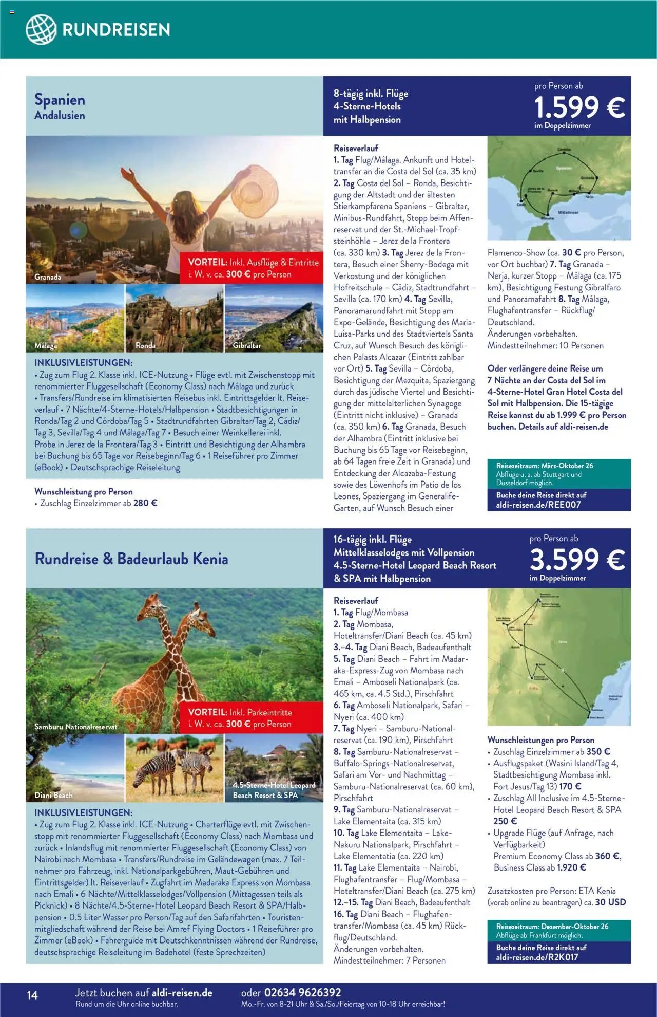 Aldi Reisen prospekt seit 01.09.2025 Reise-Highlights (2025-09-01 - 2025-09-30)