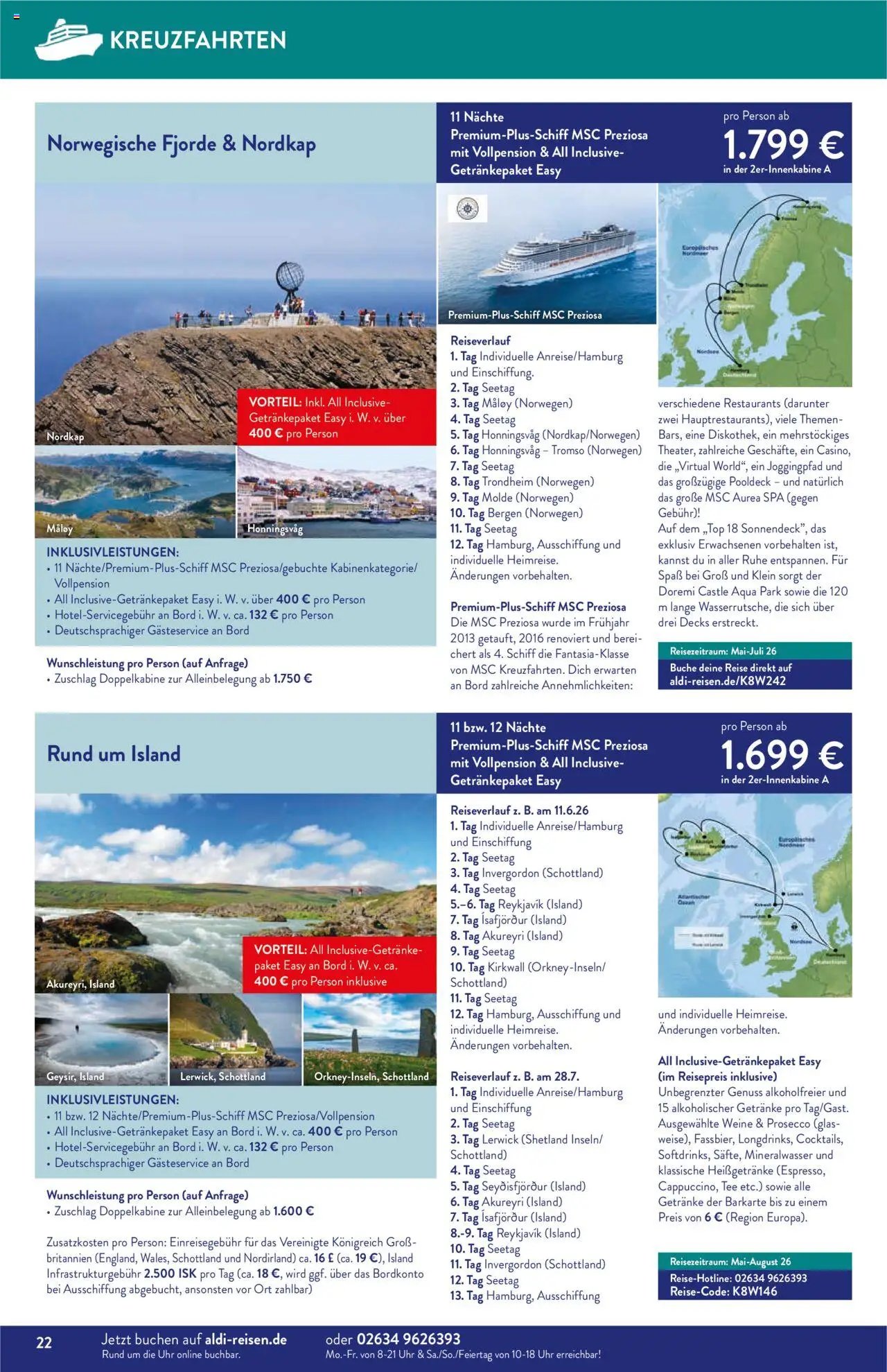 Aldi Reisen prospekt seit 01.09.2025 Reise-Highlights (2025-09-01 - 2025-09-30)