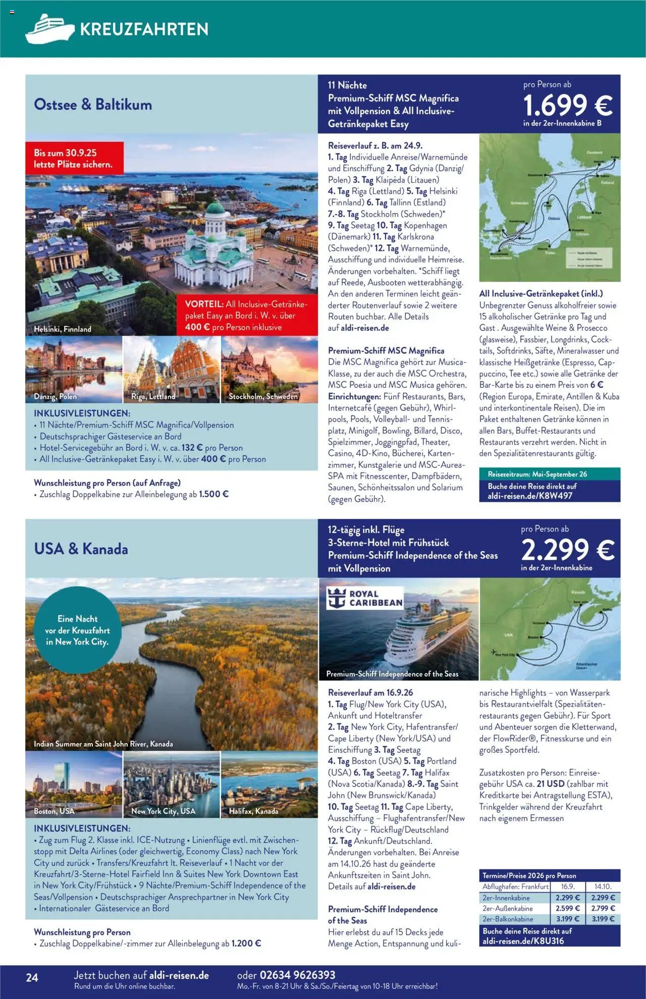 Aldi Reisen prospekt seit 01.09.2025 Reise-Highlights (2025-09-01 - 2025-09-30)