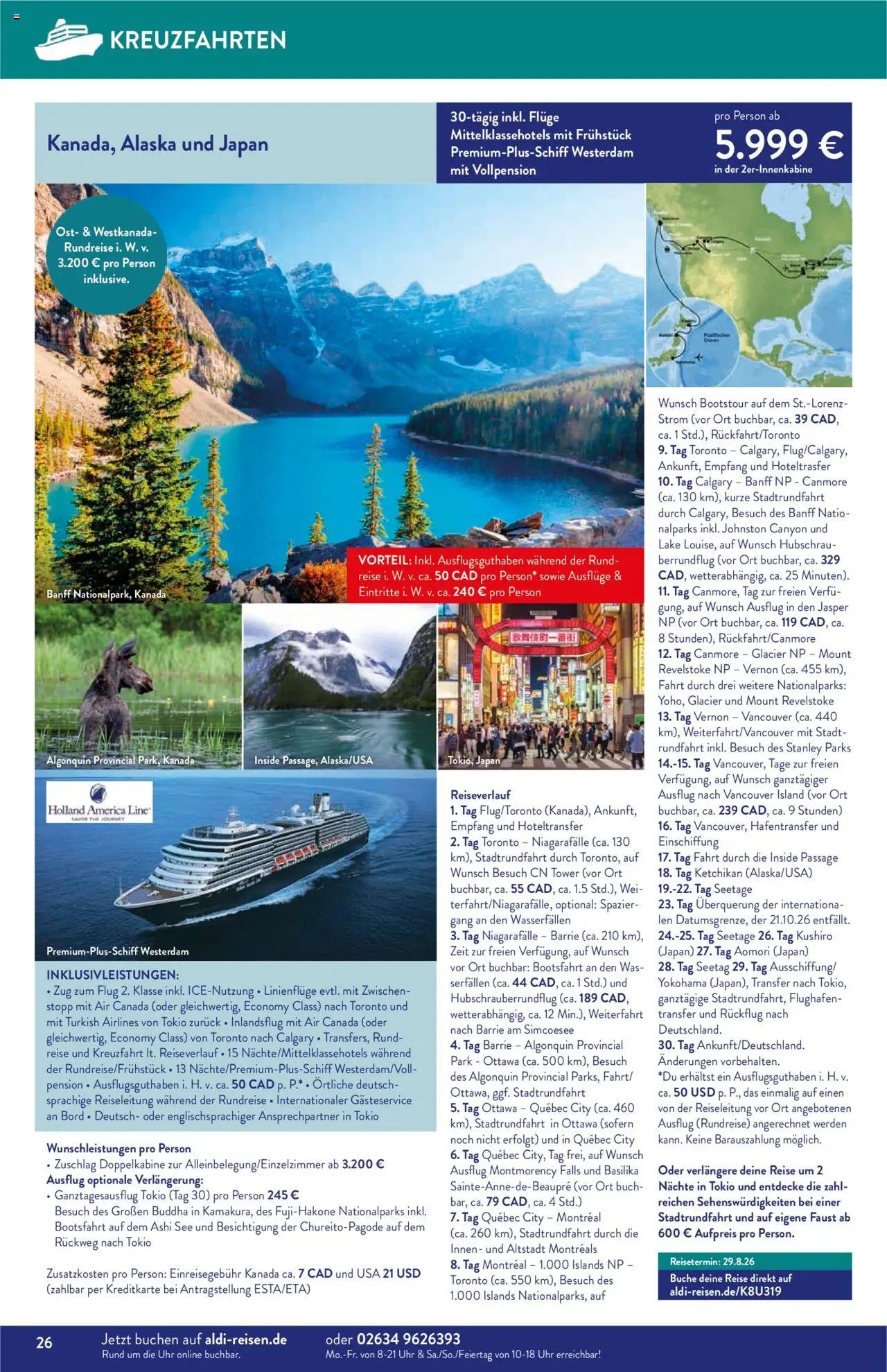 Aldi Reisen prospekt seit 01.09.2025 Reise-Highlights (2025-09-01 - 2025-09-30)