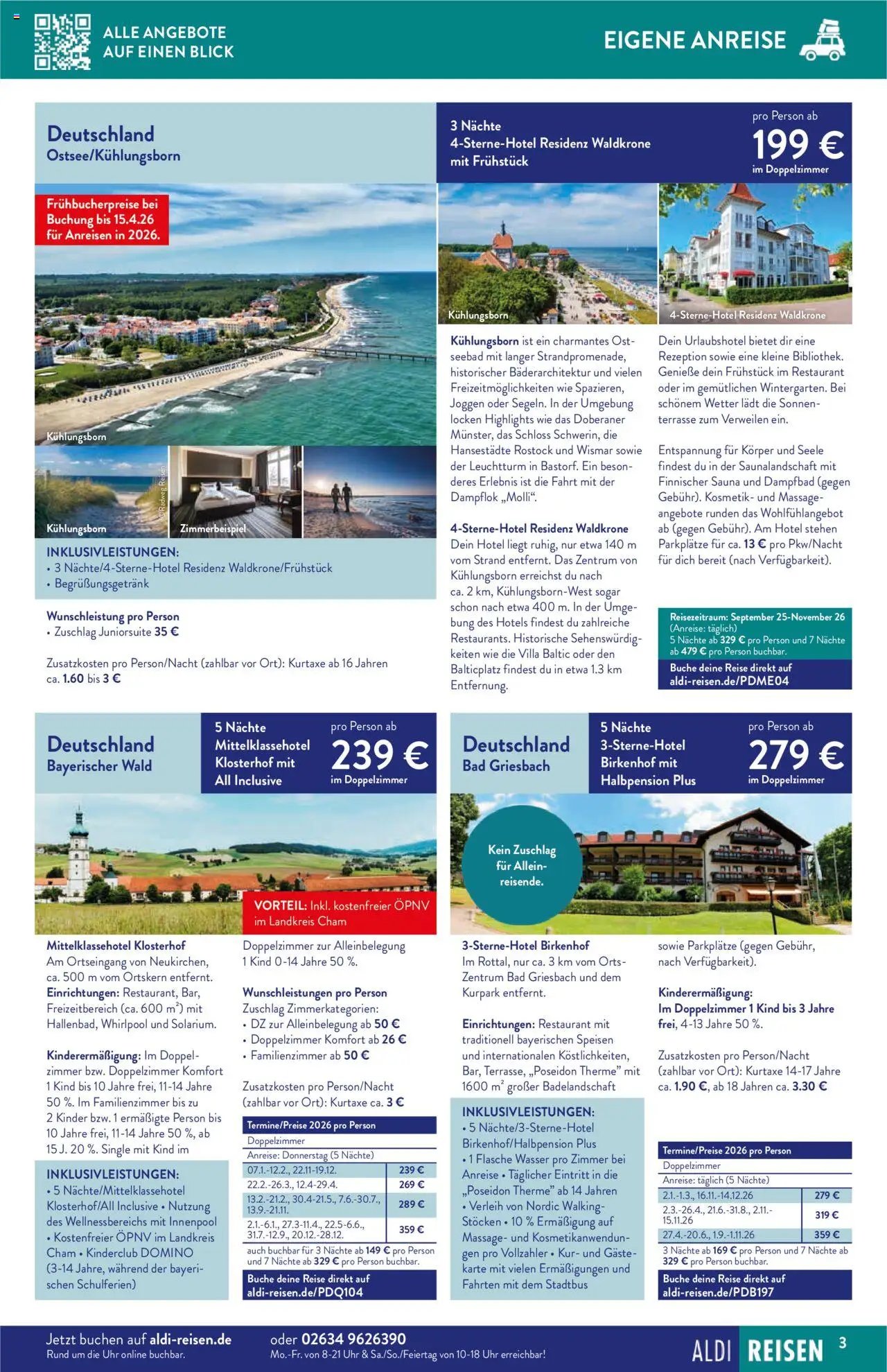 Aldi Reisen prospekt seit 01.09.2025 Reise-Highlights (2025-09-01 - 2025-09-30)