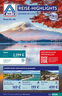Aldi Reisen prospekt seit 01.09.2025 Reise-Highlights (2025-09-01 - 2025-09-30)