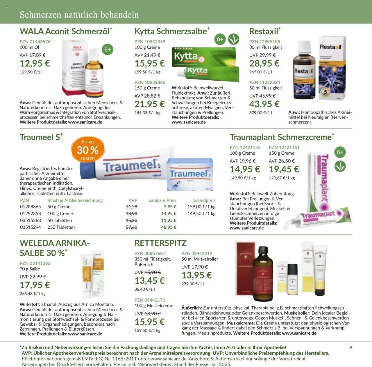 Sanicare prospekt seit 07.07.2025 Prospekt (2025-07-07 - 2025-07-31)