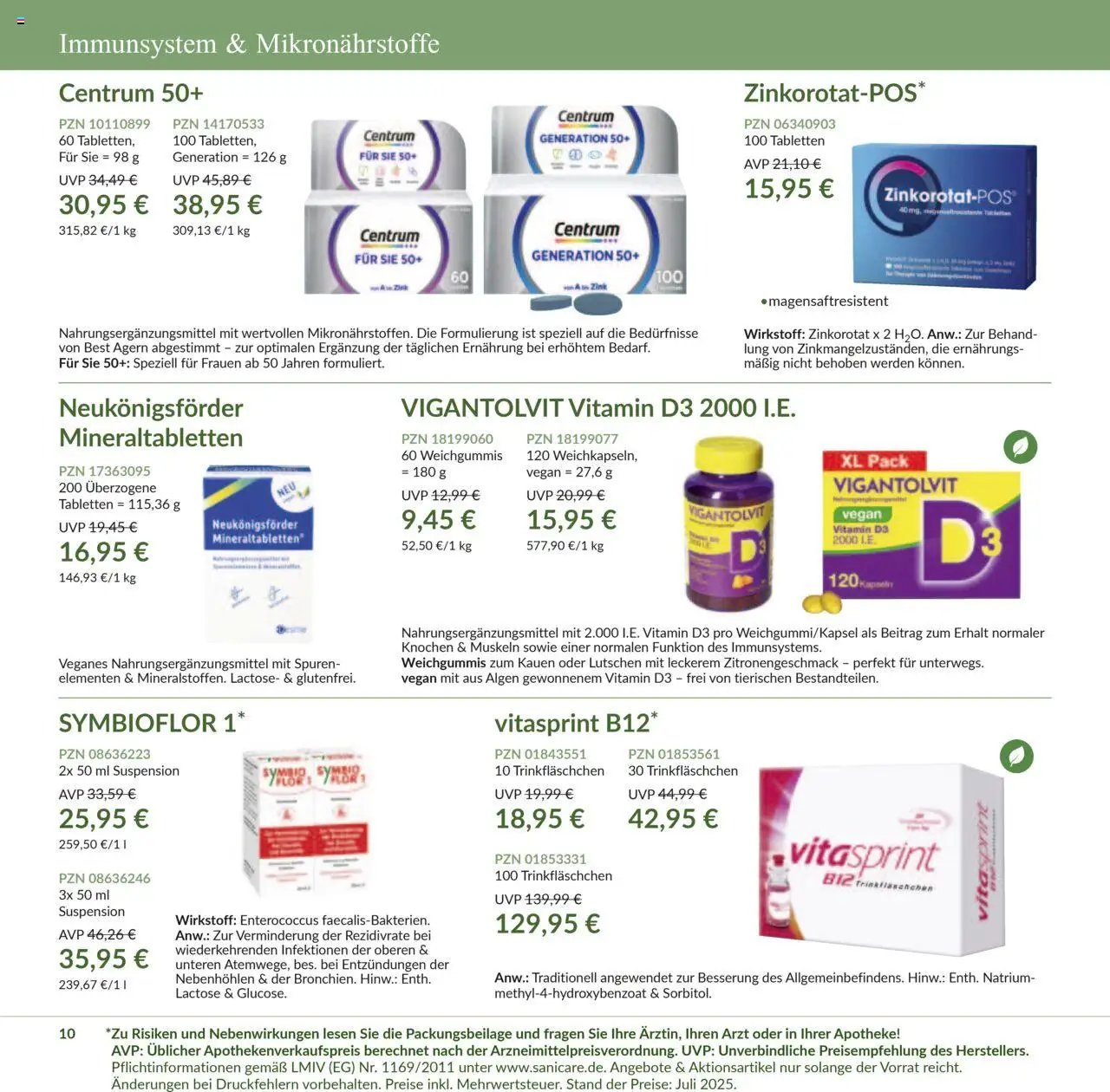 Sanicare prospekt seit 07.07.2025 Prospekt (2025-07-07 - 2025-07-31)