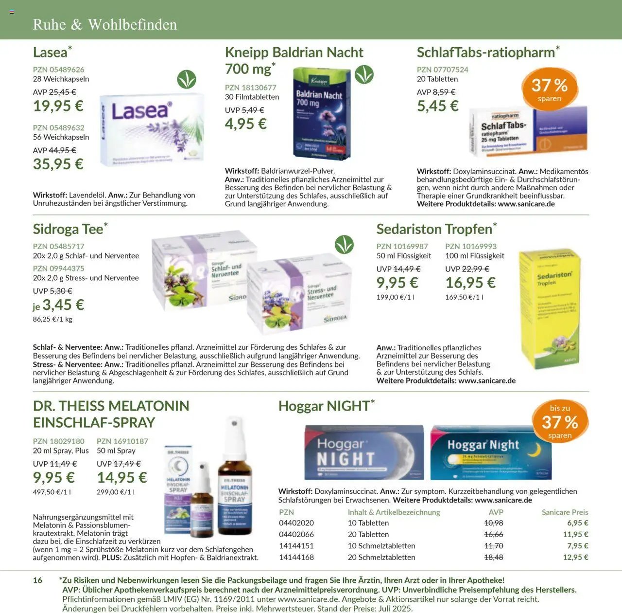 Sanicare prospekt seit 07.07.2025 Prospekt (2025-07-07 - 2025-07-31)