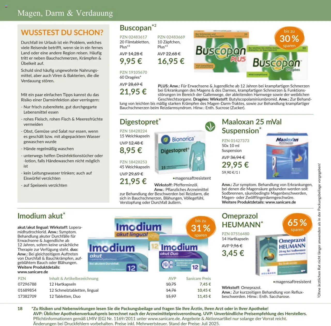 Sanicare prospekt seit 07.07.2025 Prospekt (2025-07-07 - 2025-07-31)
