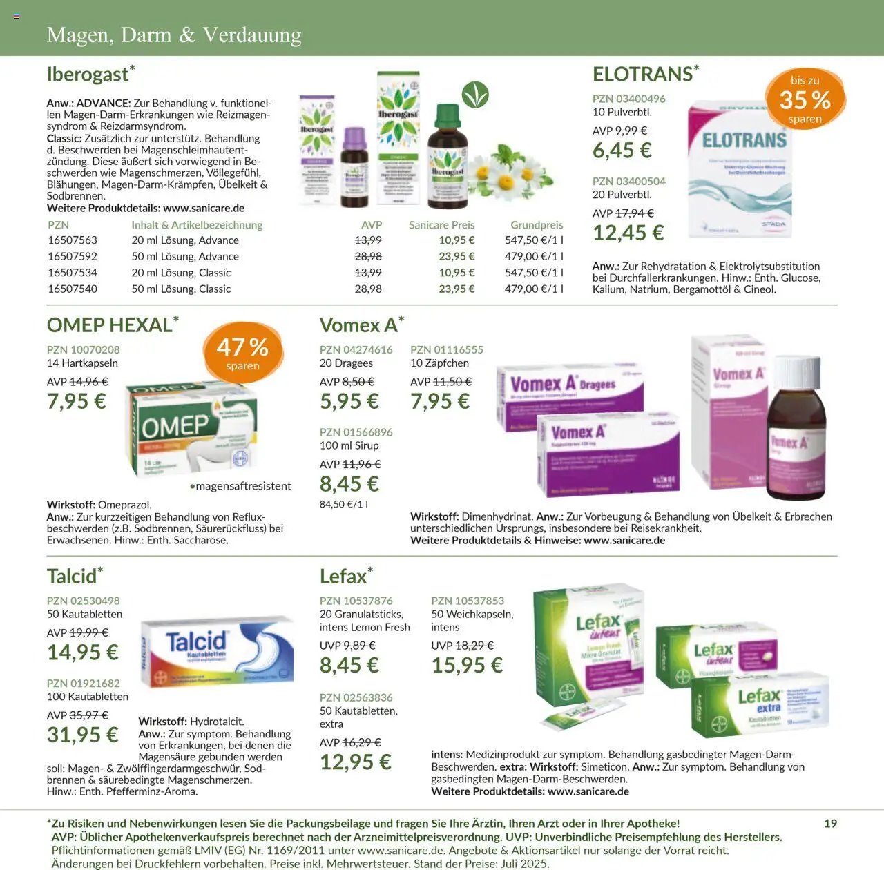 Sanicare prospekt seit 07.07.2025 Prospekt (2025-07-07 - 2025-07-31)