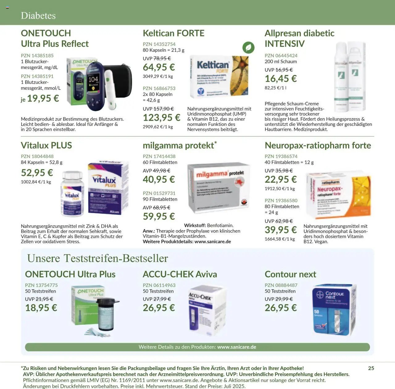 Sanicare prospekt seit 07.07.2025 Prospekt (2025-07-07 - 2025-07-31)