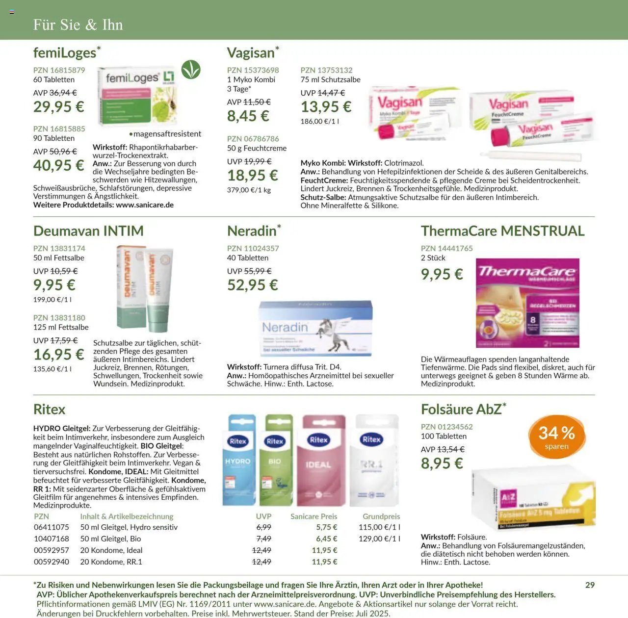 Sanicare prospekt seit 07.07.2025 Prospekt (2025-07-07 - 2025-07-31)