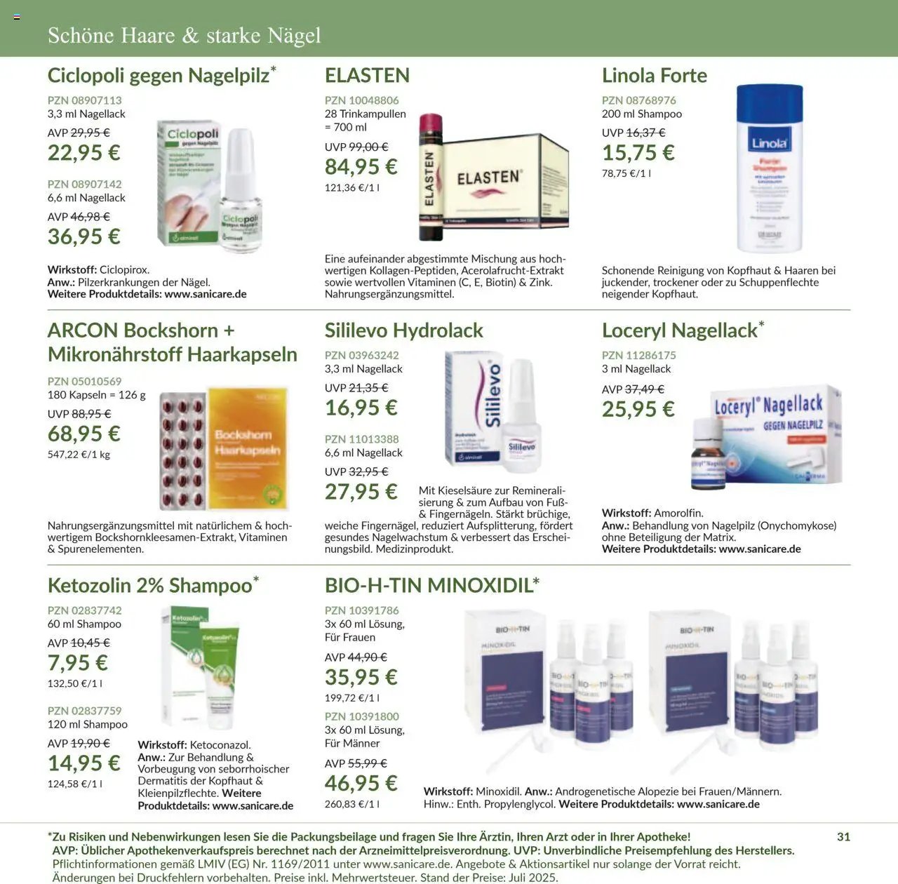 Sanicare prospekt seit 07.07.2025 Prospekt (2025-07-07 - 2025-07-31)