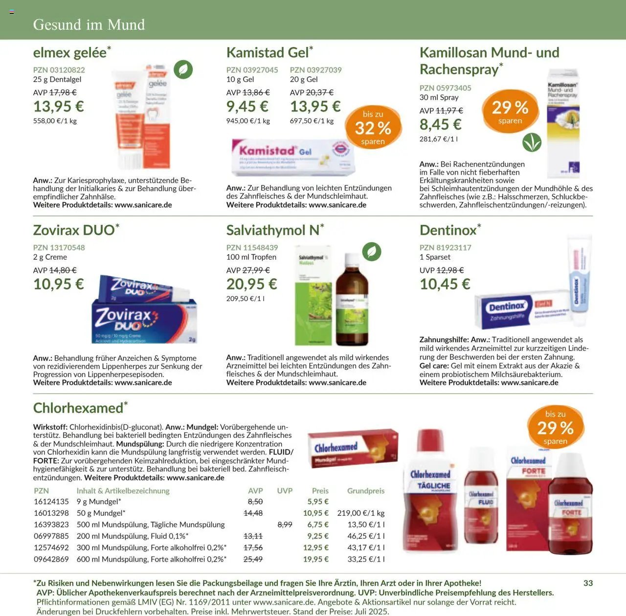Sanicare prospekt seit 07.07.2025 Prospekt (2025-07-07 - 2025-07-31)
