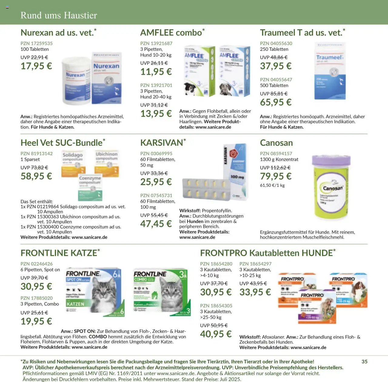 Sanicare prospekt seit 07.07.2025 Prospekt (2025-07-07 - 2025-07-31)