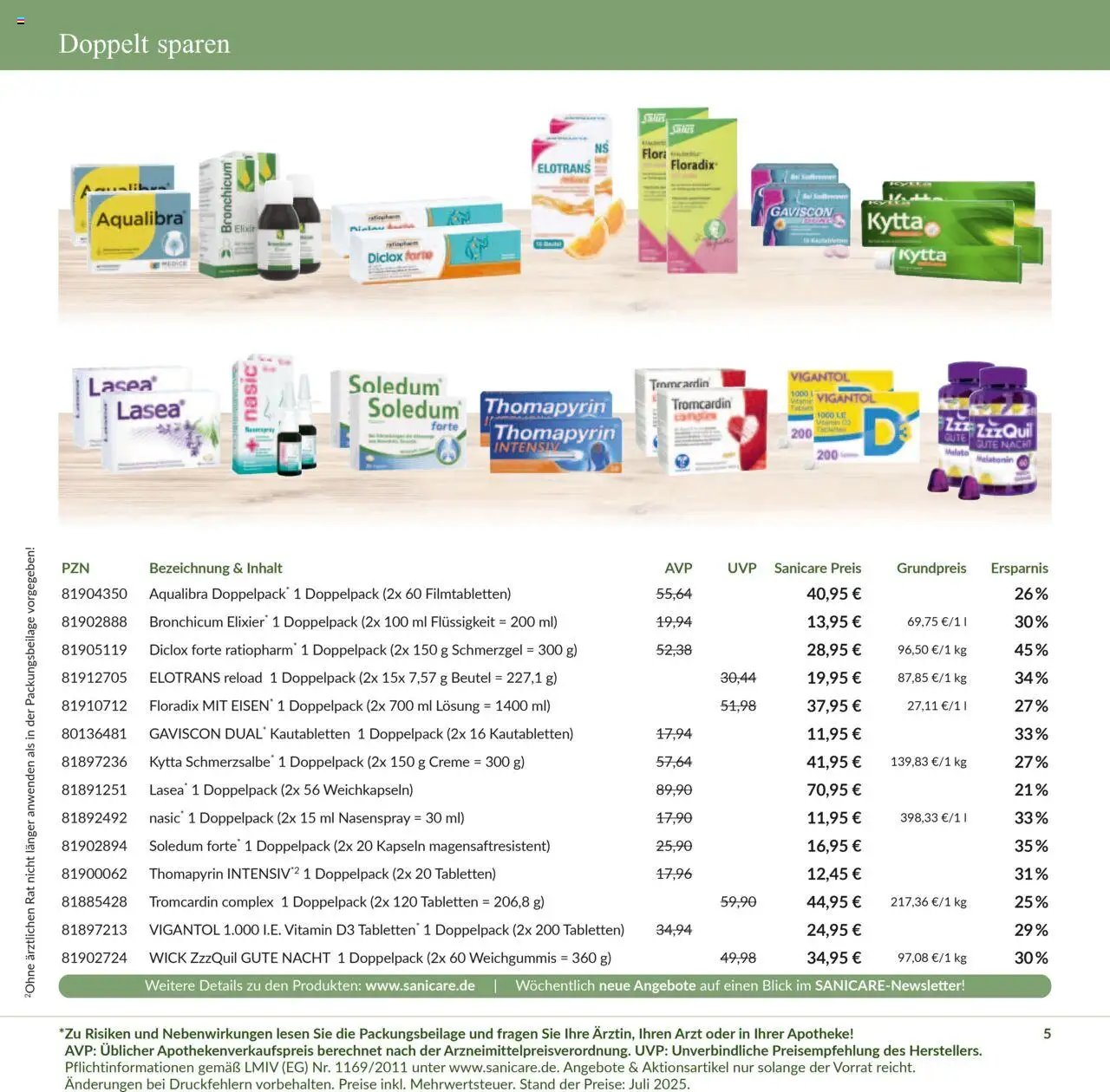 Sanicare prospekt seit 07.07.2025 Prospekt (2025-07-07 - 2025-07-31)