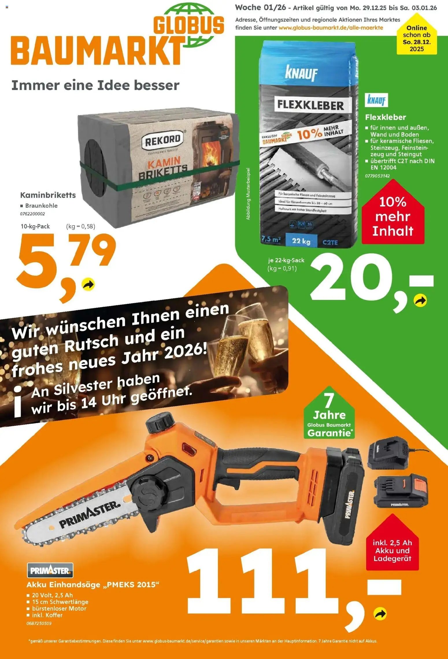 Globus Baumarkt prospekt seit 29.12.2025 Prospekt Peine	