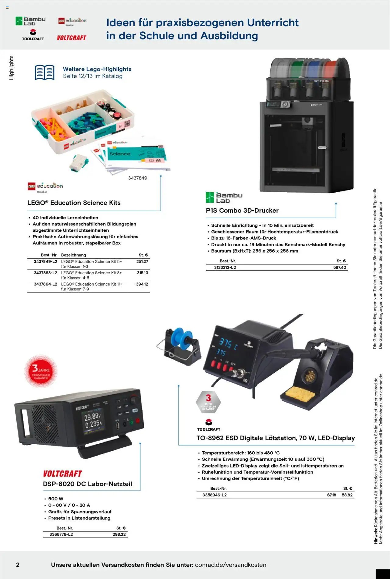 Conrad prospekt seit 01.01.2025 Education Katalog