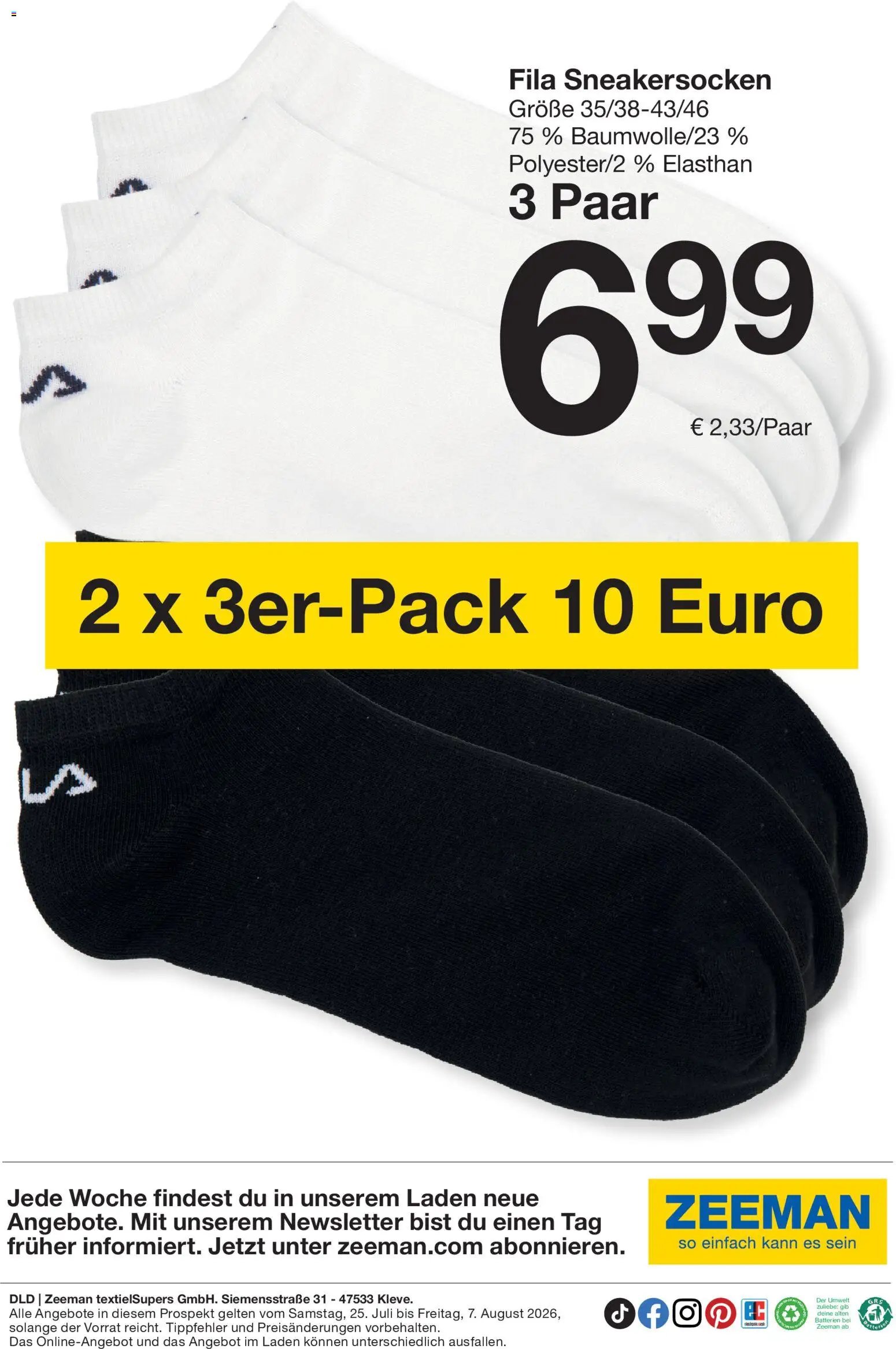 Zeeman prospekt seit 25.07.2026 Zeeman Prospekt