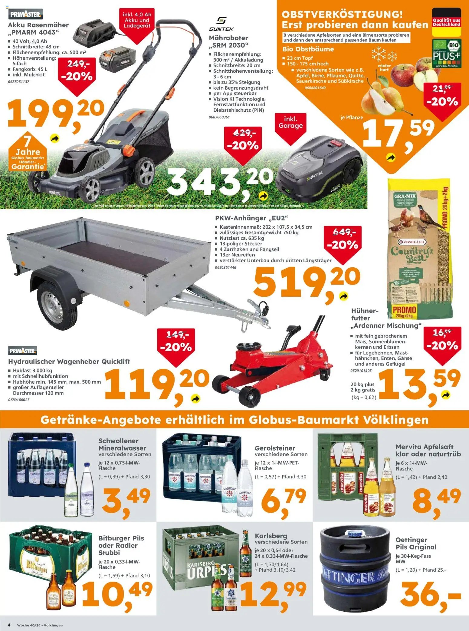 Globus Baumarkt prospekt seit 01.10.2026 Globus Baumarkt Prospekt Saarbrücken