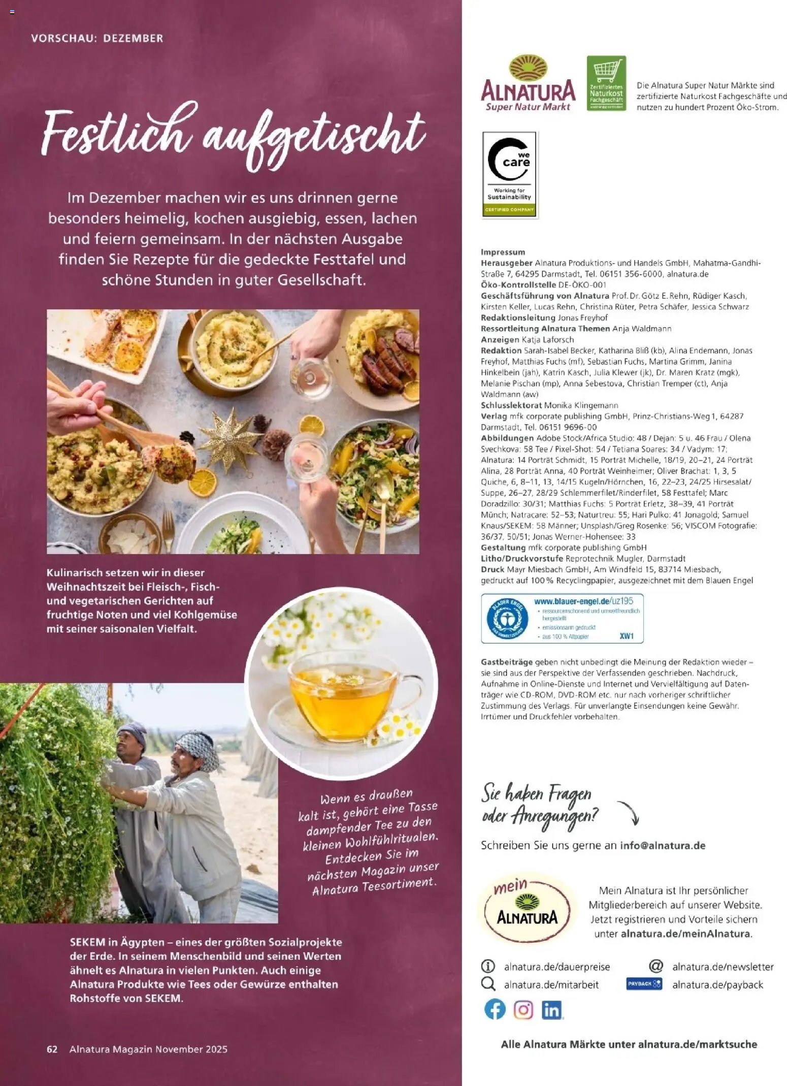 Alnatura prospekt seit 01.11.2025 Prospekt