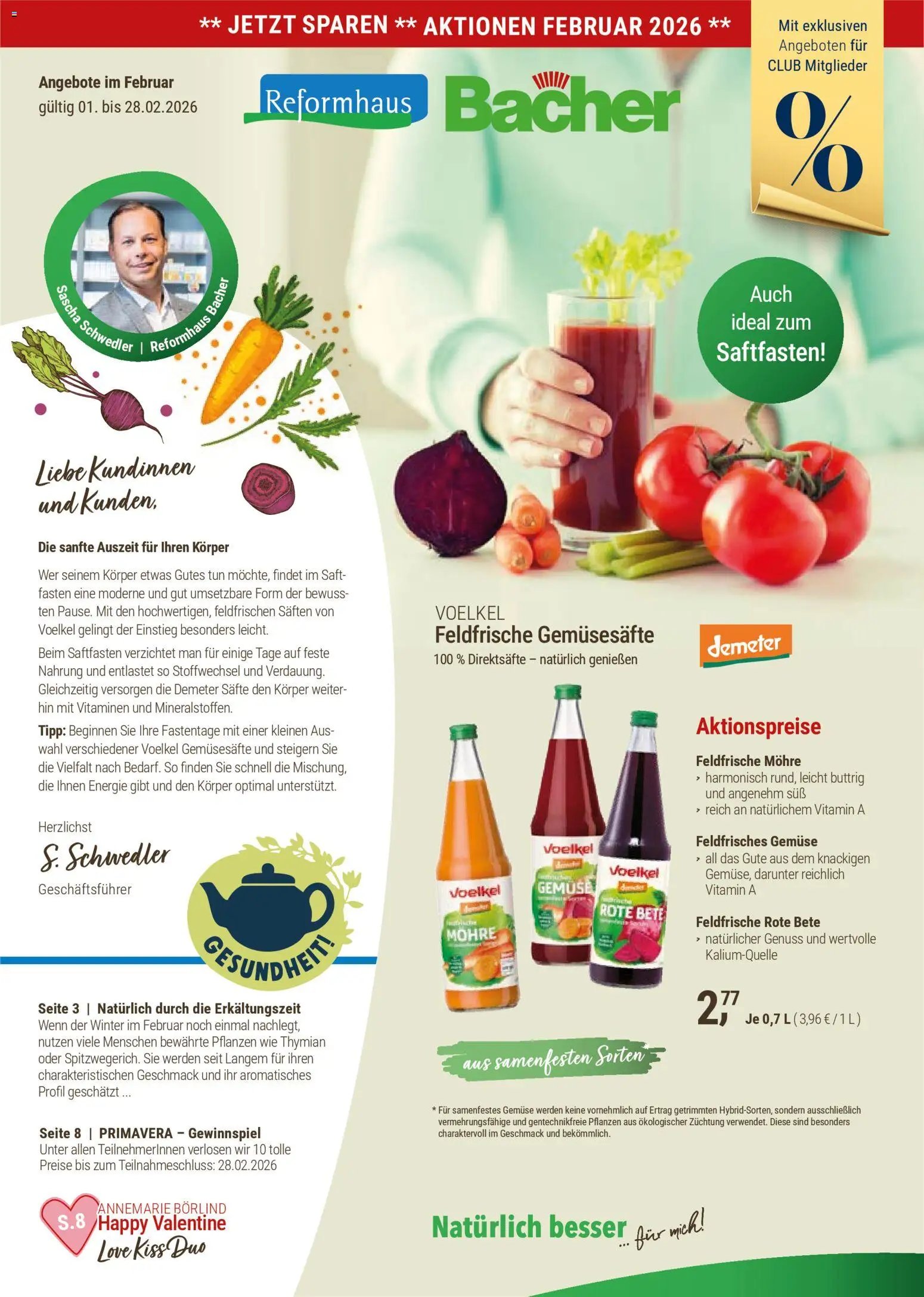 Reformhaus Bacher prospekt seit 01.02.2026 Prospekt