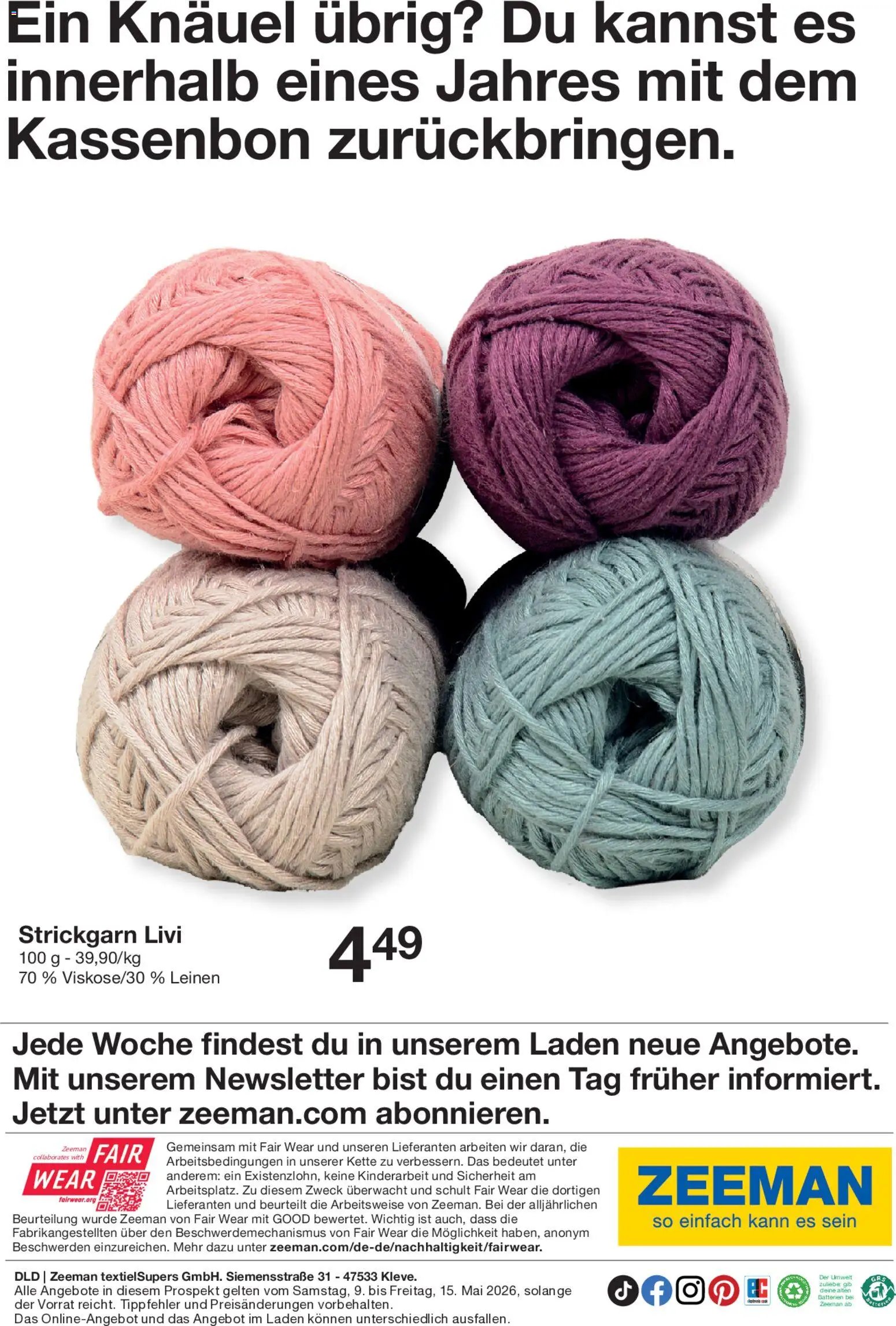 Zeeman prospekt seit 09.05.2026 Zeeman Prospekt