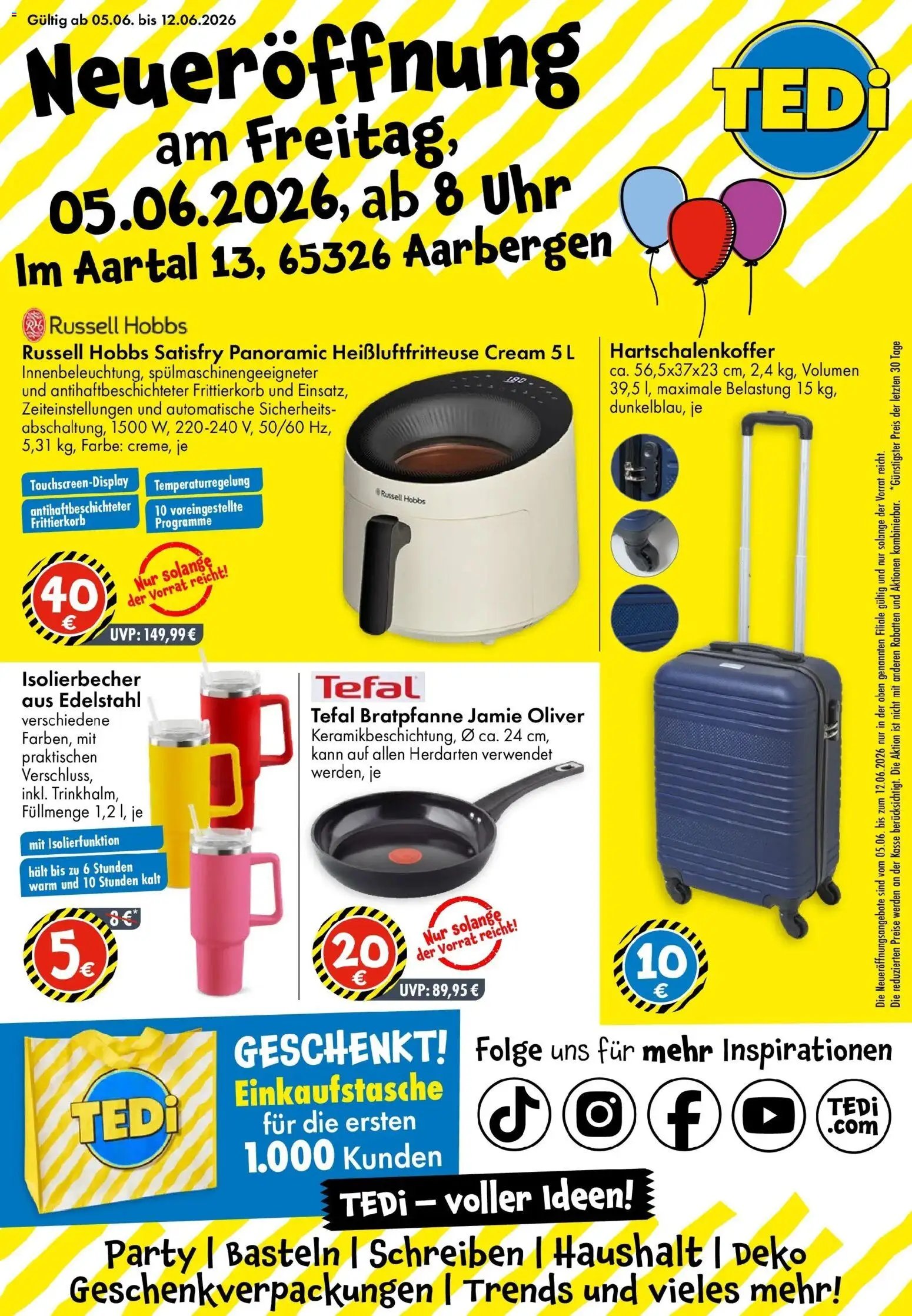 TEDi prospekt seit 05.06.2026 TEDi Neueröffnung Aarbergen