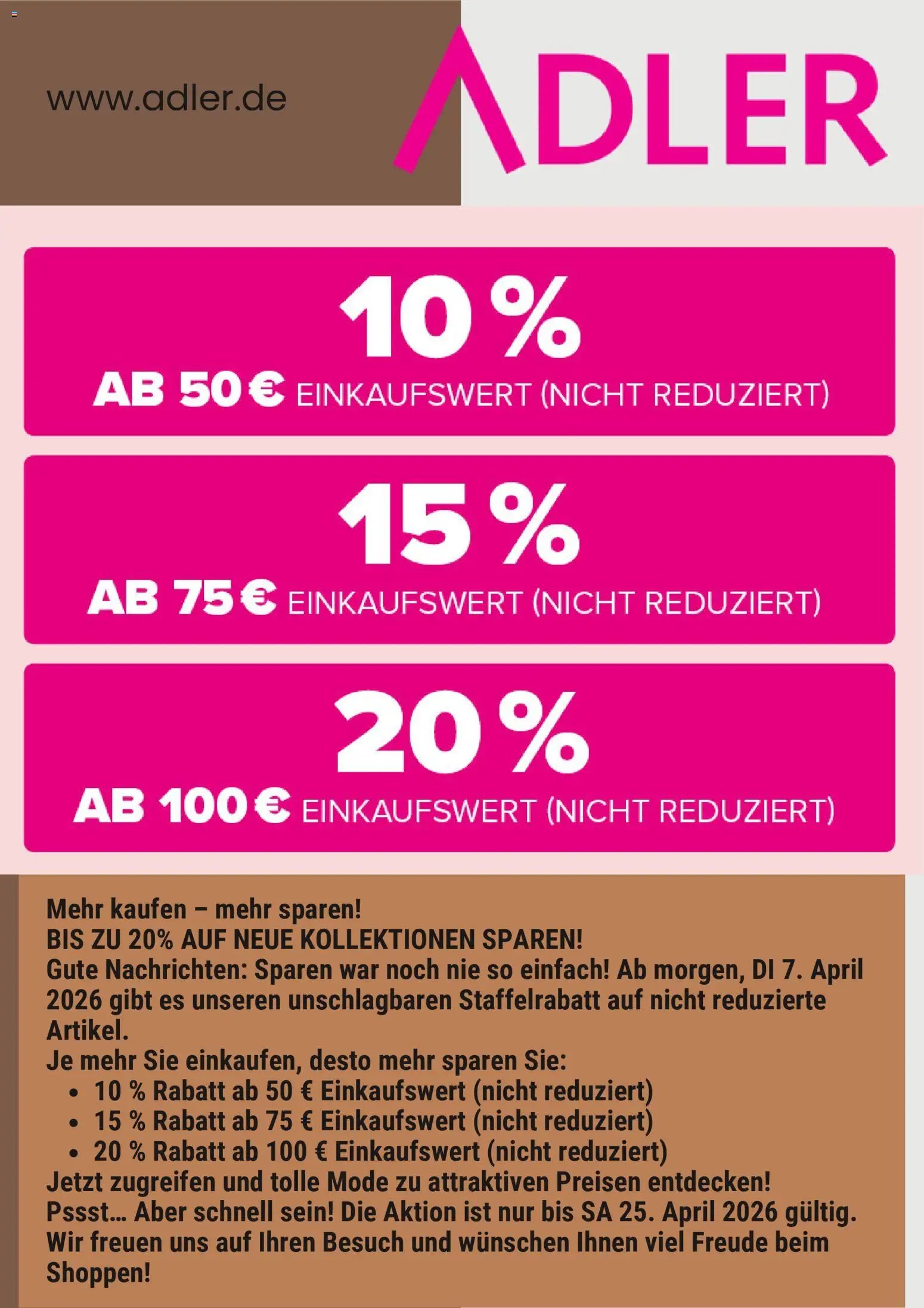 Adler prospekt seit 08.04.2026 Adler Prospekt